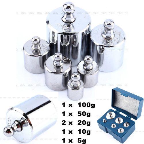6pcs/set 5g 10g 20gx2 50g 100g grams precision calibration jewelry scale weights for sale