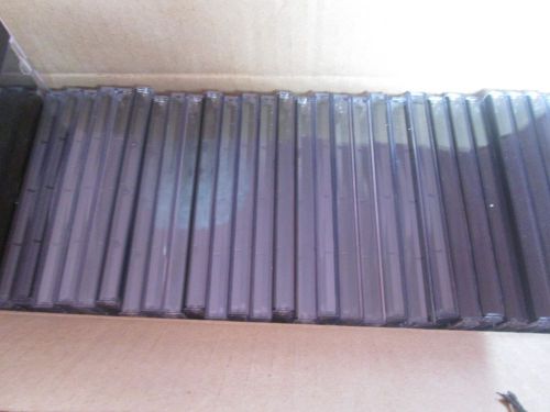 100 new standard single black tray jewel cases cd dvd grade a holds 1 disc for sale