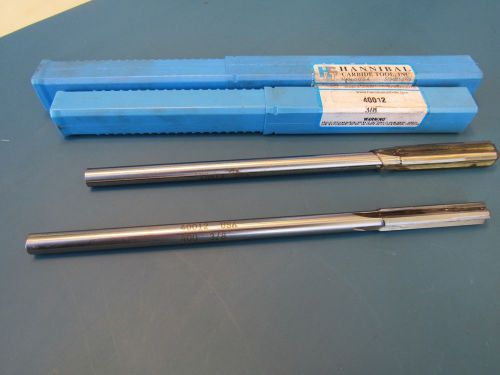 Hannibal carbide tool straight chucking reamer 4 flute 40012 3/8 1 new-1 used for sale