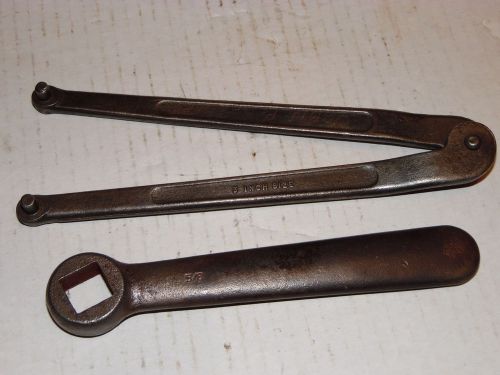 J. H. Williams Adjustable 3&#034; Spanner Wrench #483 And A #587 Square 5/8&#034; Wrench