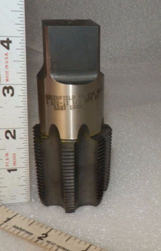 Pipe tap 1-1/2&#034; -11 cast iron 7-flute 1-1/2&#034;  hs 0z g e3 usa greenfield 16240 for sale