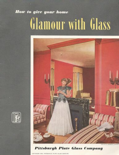 Pittsburgh Plate Glass Company 1952 Booklet Glass Windows Doors Framed Mirrors