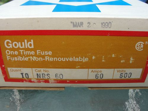 GOULD ONE TIME FUSE NRS-60 10 PACK 60A 600V