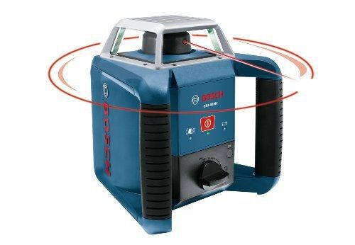 Bosch grl400h self-leveling rotary laser with laser receiver for sale
