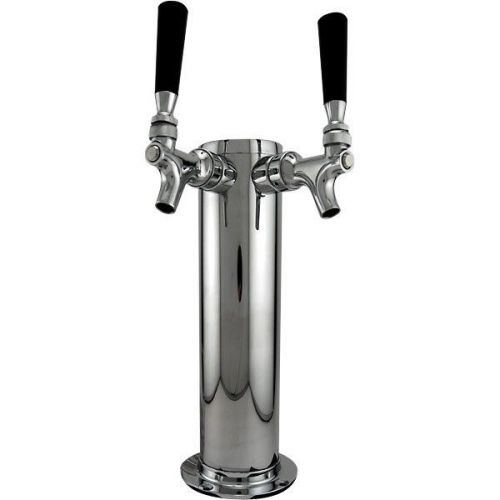 NEW Olmstead Products Model 153A Draft Beer Tap Tower Dispenser Bar Double Spout