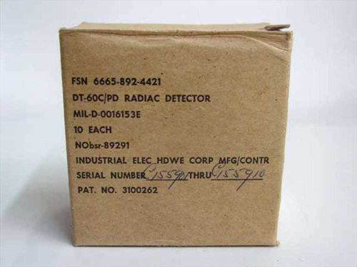IEHC Ground Troop Military Radiac Detector Badge Box of 10 DT-60C/PD