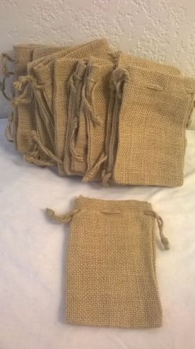 4&#034; X 6&#034; Burlap Bag with String, Pack of 16