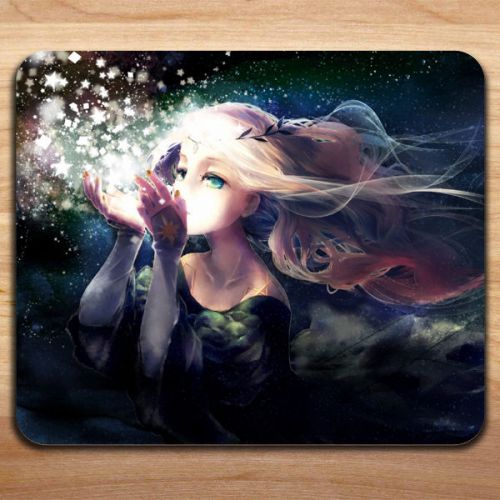 Yukino Neko Cute Sweet Long Hair Girl Anime Star Wreath Mousepad Mouse Pad Mat