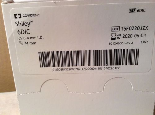 SHILEY  CANNULA 6DIC QUANTITY 5 NEW IN PACKAGE EXPIRATION 6-2020