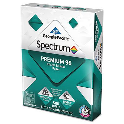 Spectrum premium 96 inkjet/laser paper, 24lb, 8 1/2 x 11, white, 1500 sht/carton for sale