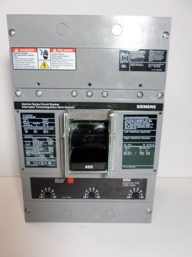 Siemens HJXD6-A  3 pole 400 amp 600v HJXD63B400 Circuit Breaker w/ Lockout