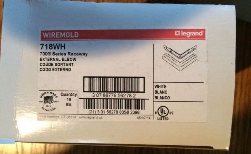 10 wiremold 718wh  external elbow 700 series raceway white for sale