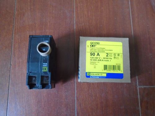 SQUARE D 90 AMP DOUBLE POLE QO PLUG-ON CIRCUIT  BREAKER ( QO290 ) NEW IN BOX