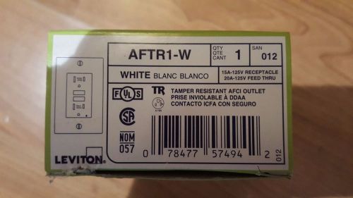 (10) Leviton AFTR1-W 15A Arc Fault Circuit Interrupter, White