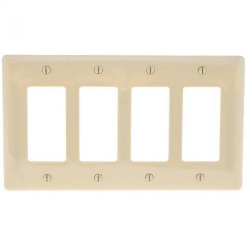Decorator Wallplate Midi 4-Gang Ivory HUBBELL ELECTRICAL PRODUCTS NPJ264I