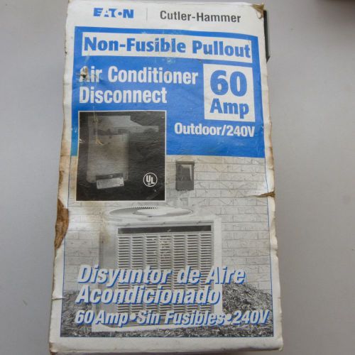 CUTLER-HAMMER 60 AMP NON-FUSIBLE PULL OUT