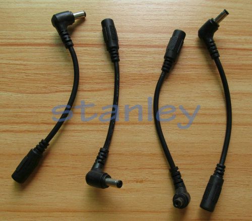 5pcs DC tip Plug 5.5x2.1mm Male Right Angle To Female Extension Cable Cord 10cm