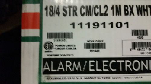 Honeywell Genesis Cable 1119 18/4C Str UnShield Media/Comm Wire USA CM /40ft