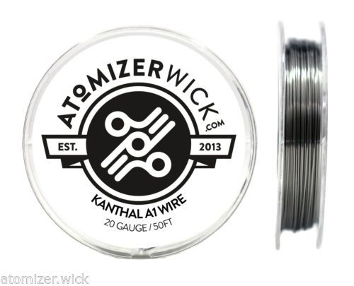 Kanthal 20 Gauge AWG A1 Wire 50ft Spool 0.81mm, 0.814 Ohms/ft Resistance