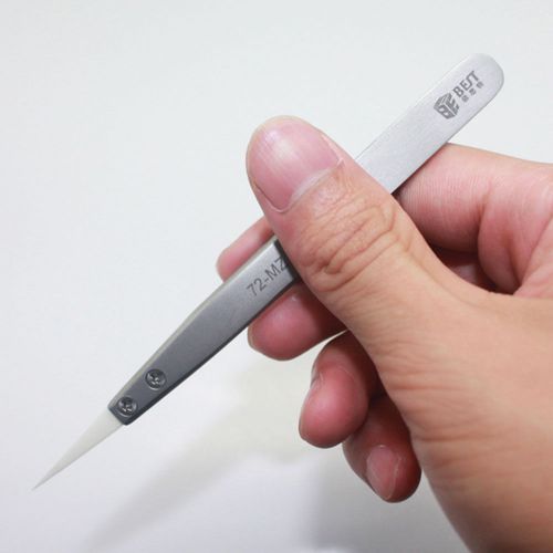 Bst-72-mz stainless steel ceramic tweezers nipper tool removable ceramic head for sale
