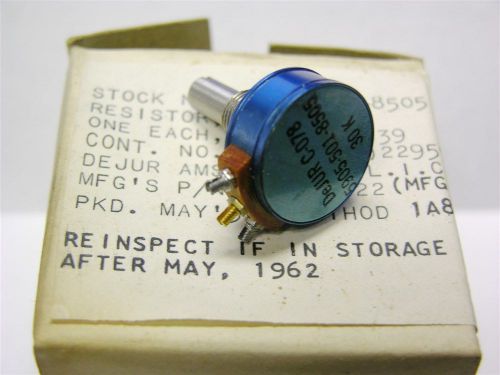 2 Mil-Spec Vintage DeJur C-078 / 5905-501-8505 30k 1/2W Potentiometers