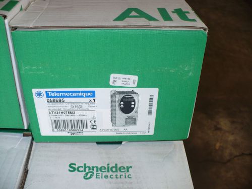Schneider atv31h075m2, ac variable frequency drive, vfd, 1hp, 200-240v, new for sale