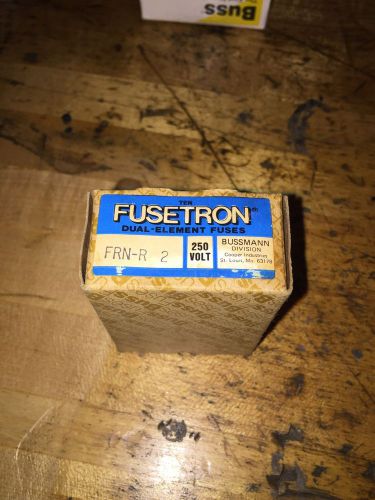 FRN-R-2 Bussman Fusetron Time Delay Fuse Dual Element 2 Amp Lot Of 9 New!!