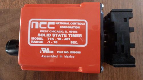 NCC SOLID STATE TIMER T1K-10-461, Range .1-10 sec. w/ Omron PF083A-E Base