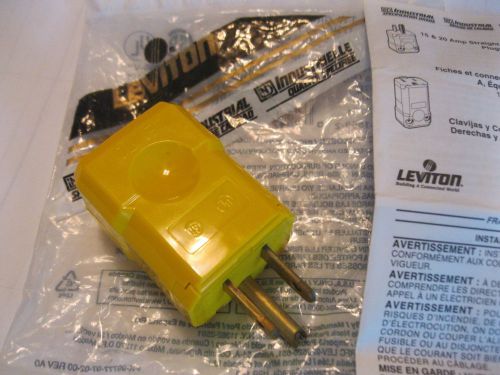 BRAND NEW LEVITON INDUSTRIAL 3 WIRE GROUNDING PLUG~MADE IN USA~CABLE CONNECTORS