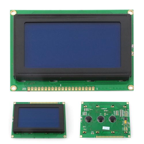 5V 12864 LCD Display Board 128x64 Dots Graphic Matrix Blue Backlight
