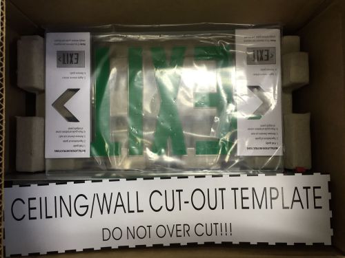 NEW IN BOX: Navilite NXECRBA1GAA Recessed Edge-Lit LED Exit Sign