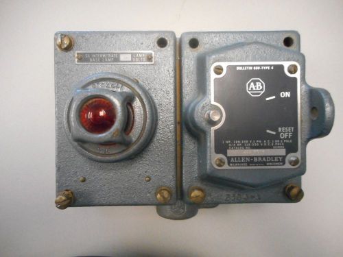 Allen bradley  explosion proof start stop switch w/ pilot light for sale