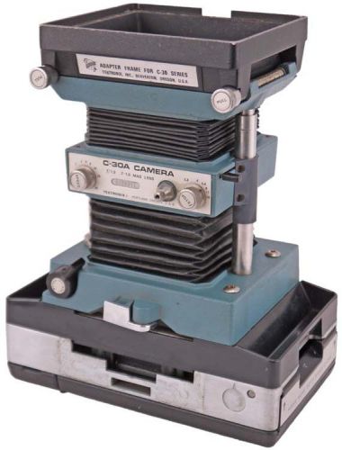 Tektronix C-30A Oscilloscope Camera Module +Adapter Frame +Polaroid Film Back