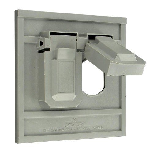 Leviton 4986-gy 1-gang duplex device wallplate cover, oversize, for sale
