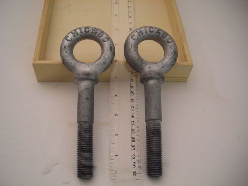 Chicago hardware 3/4&#034; shoulder eye bolts (2 units) made in usa for sale