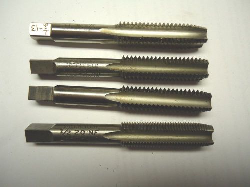 THREE  LEFT HAND TAPS 1/2&#034; - 13 ONE 1/2&#034; - 20 FOUR FLUTE USA