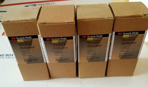 New! 4 3M 2 oz Scotch-Weld Instant Adhesive Surface Activator Bottles # 09-01407
