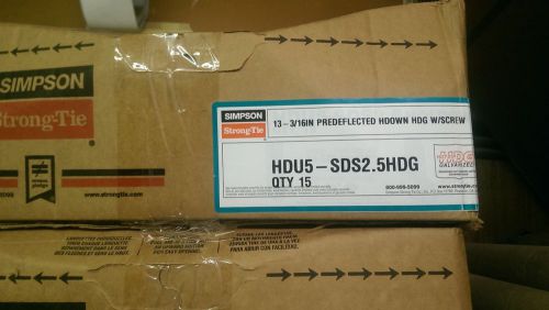 PREDEFLECTED HOLDOWN HDU5-SDS2.5 Contains 15 per case