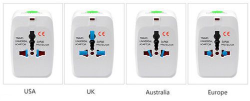 UK EU USA AU Universal Worldwide Travel Power Plug Adapter Converter Adaptor