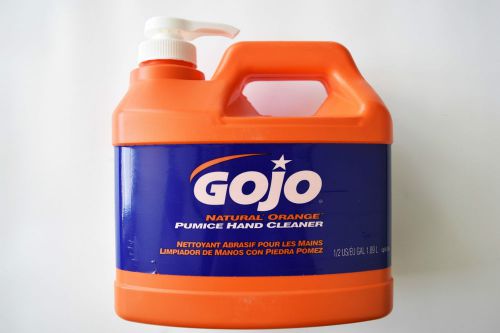 New gojo natural orange pumice hand cleaner 1/2 gallon for sale