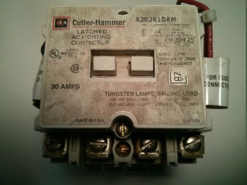 Cutler hammer lighting contactor a202k1dam used tested and working great deal for sale