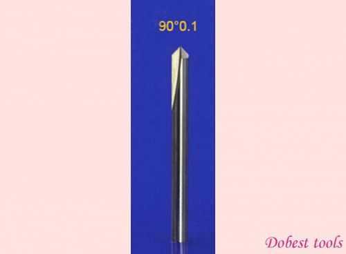 5pcs/lot double flute straight slot sticker cnc router bits for metal 90°0.1mm for sale