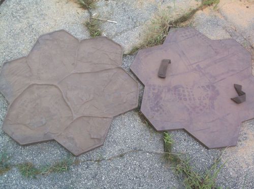 2 PIECE SET CONCRETE STAMP PADS COBBLE STONE CONCRETE STAMPS * FREE SHIPPING #93