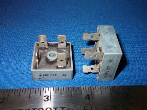 KBH502 GI Bridge Rectifier 5A 140Vrms 200Vrwm NOS! LAST ONES