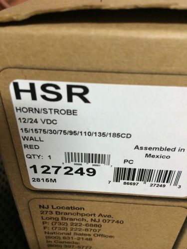 Hsr wheelock horn strobe for sale