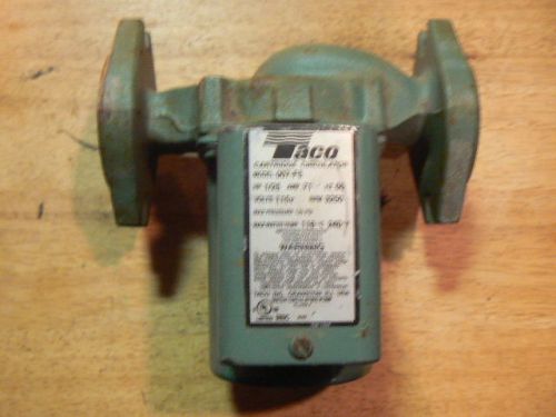 Taco 007-F5 Circulator Pump, Flanged, Cast Iron, 1/25 HP 0.71A 115V 3250 RPM