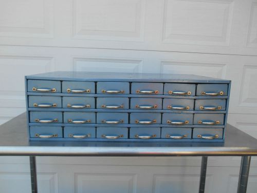 STEEL Vintage INDUSTRIAL METAL CABINET 26 DRAWERS Storage Bin