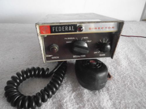 Vintage Federal Signal Director PA-15A Electronic Siren Wail Yelp Radio PA Rare