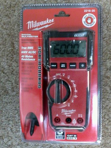 New Milwaukee 2216-20 Digital Multimeter True RMS 600V AC/DC Free shipping