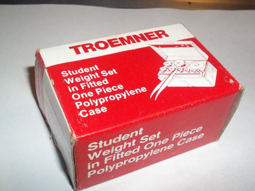 80s Vintage BRASS Troemner Student Weight Set Orig. box-EX cond!